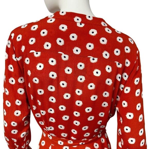 Boden Jessica Red A-Line Dotted Belted Shirt Dress NWT Womens Size US 10 - Picture 6 of 11